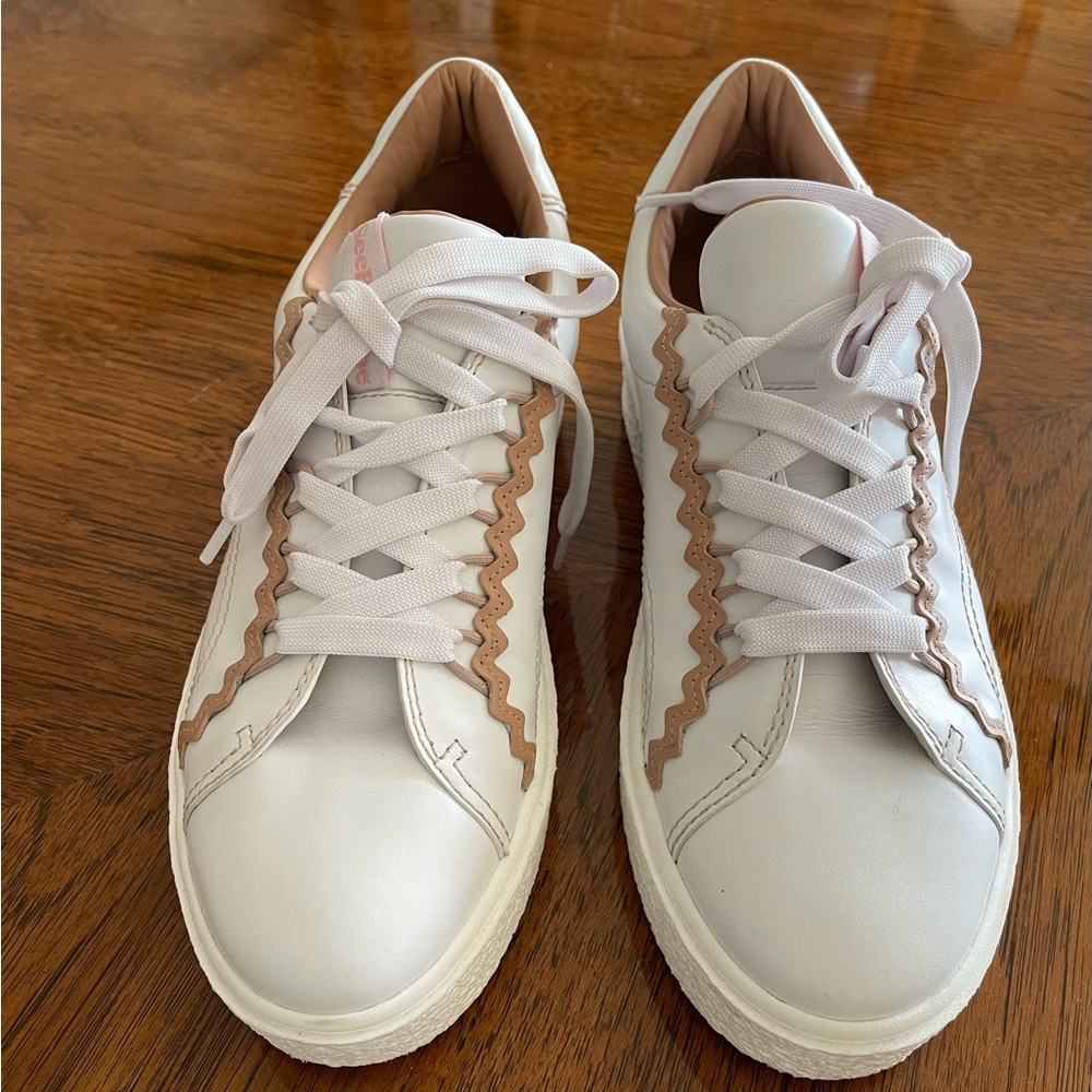 See By Chloe Women’s White and Tan Sneakers